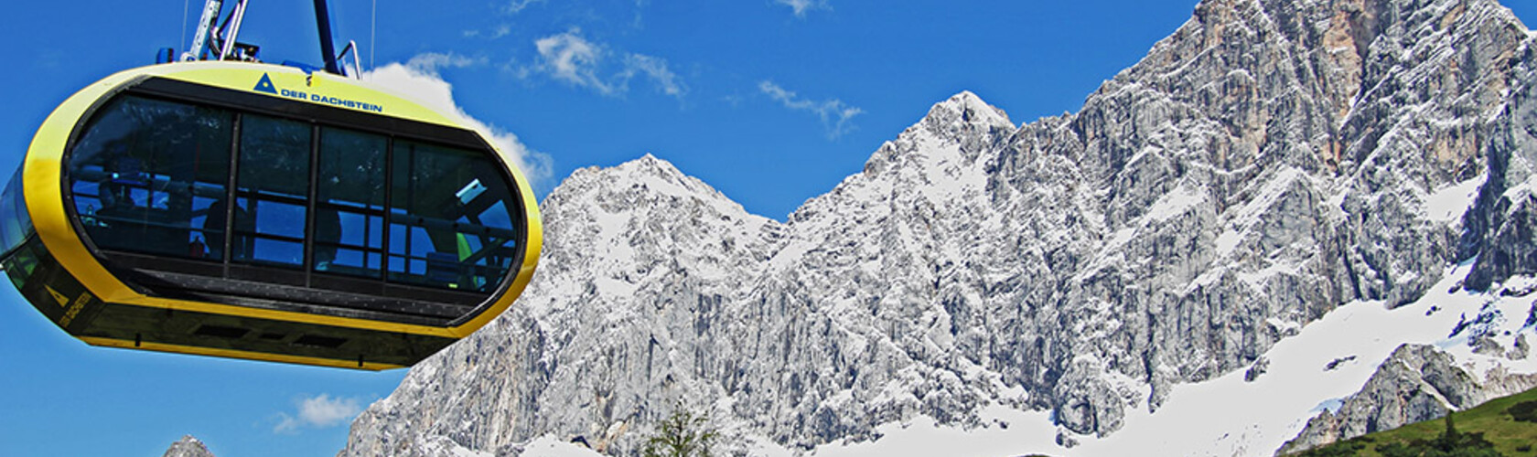 Panoramagondel mit Dachsteinmassiv im Hintergrund | © Mediadome/Christoph Buchegger