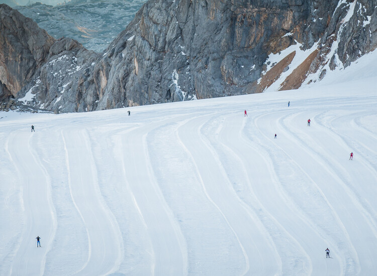 Langlaufloipe am Dachstein Gletscher | © Dominik Steiner