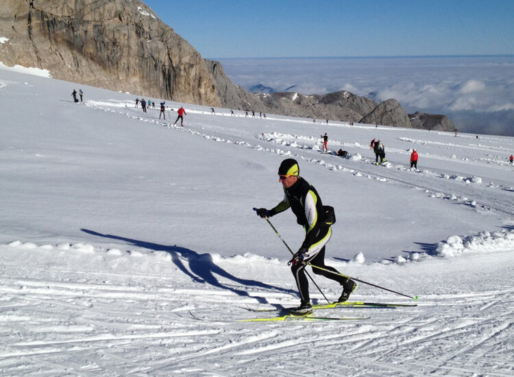 Cross-country skiing on the Dachstein with dream weather | © TVB Ramsau / Christian Hoffmann